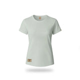 Ladies T-Shirt Embroidered Sage Melange image 0