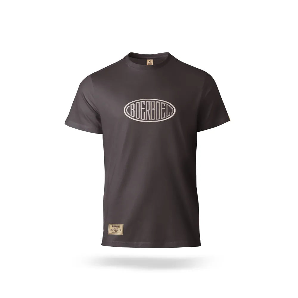 Men's T-Shirt Metallic Puff Print Charcoal "Boerboel" image 0