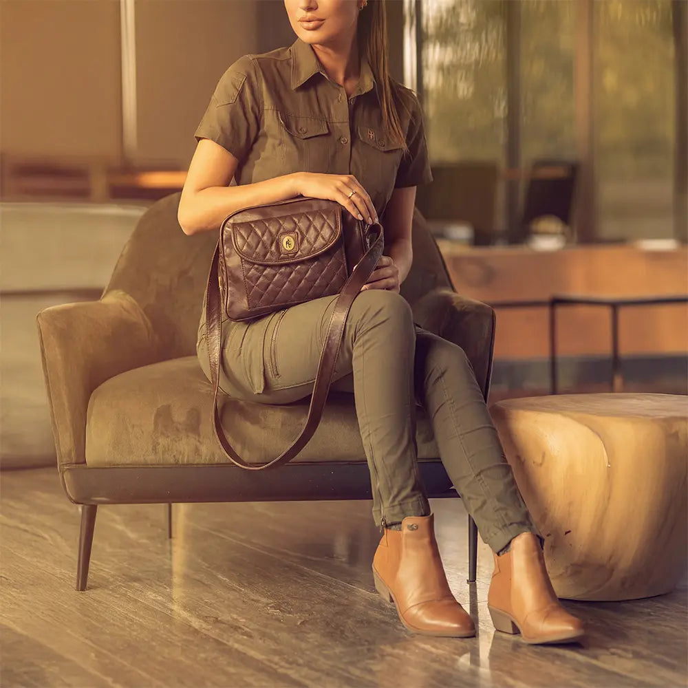 Ladies Metropolitan Leather Handbag Brown image 2