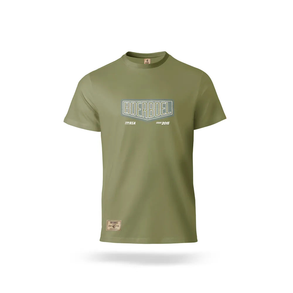 Men's T-Shirt Mesh Print Olive "Boerboel" image 0