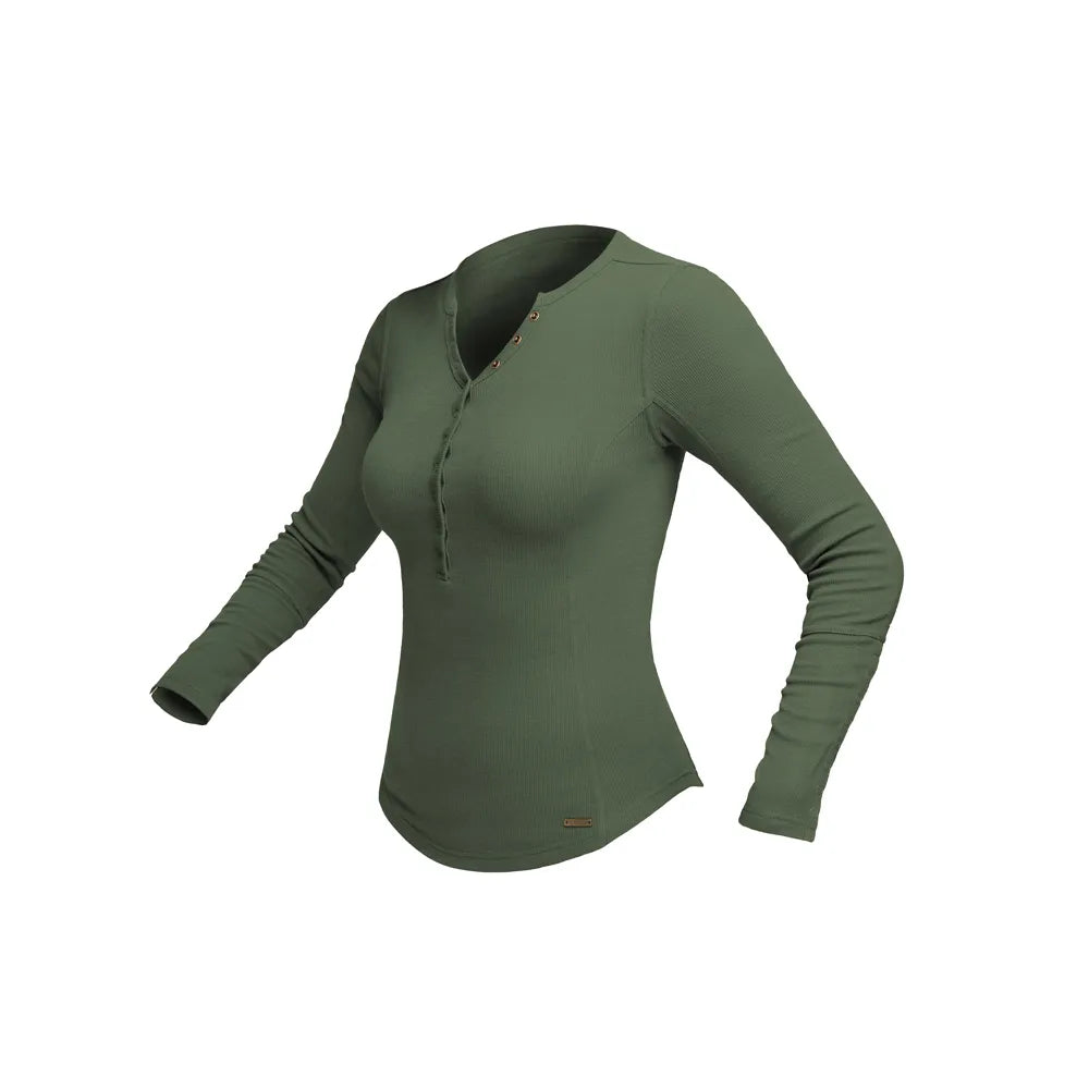 Ladies L/S Wayfare Top Olive image 0