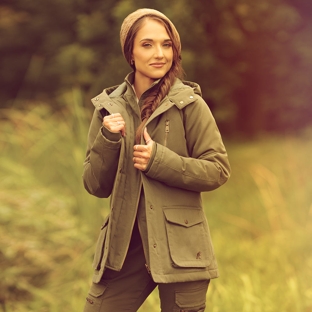 Ladies Kalahari Parka Jacket Olive image 4