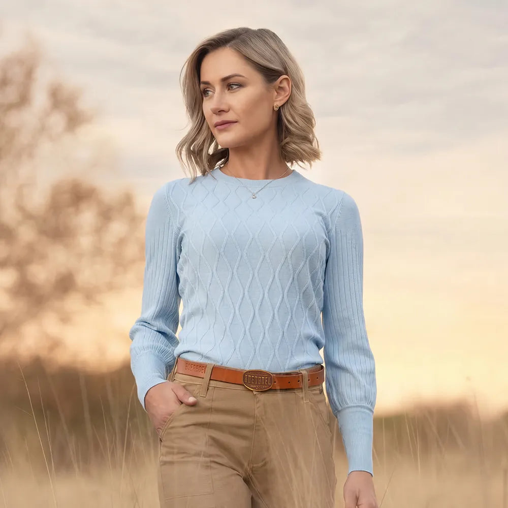 Ladies Luxury Jumper Sky Blue image 2