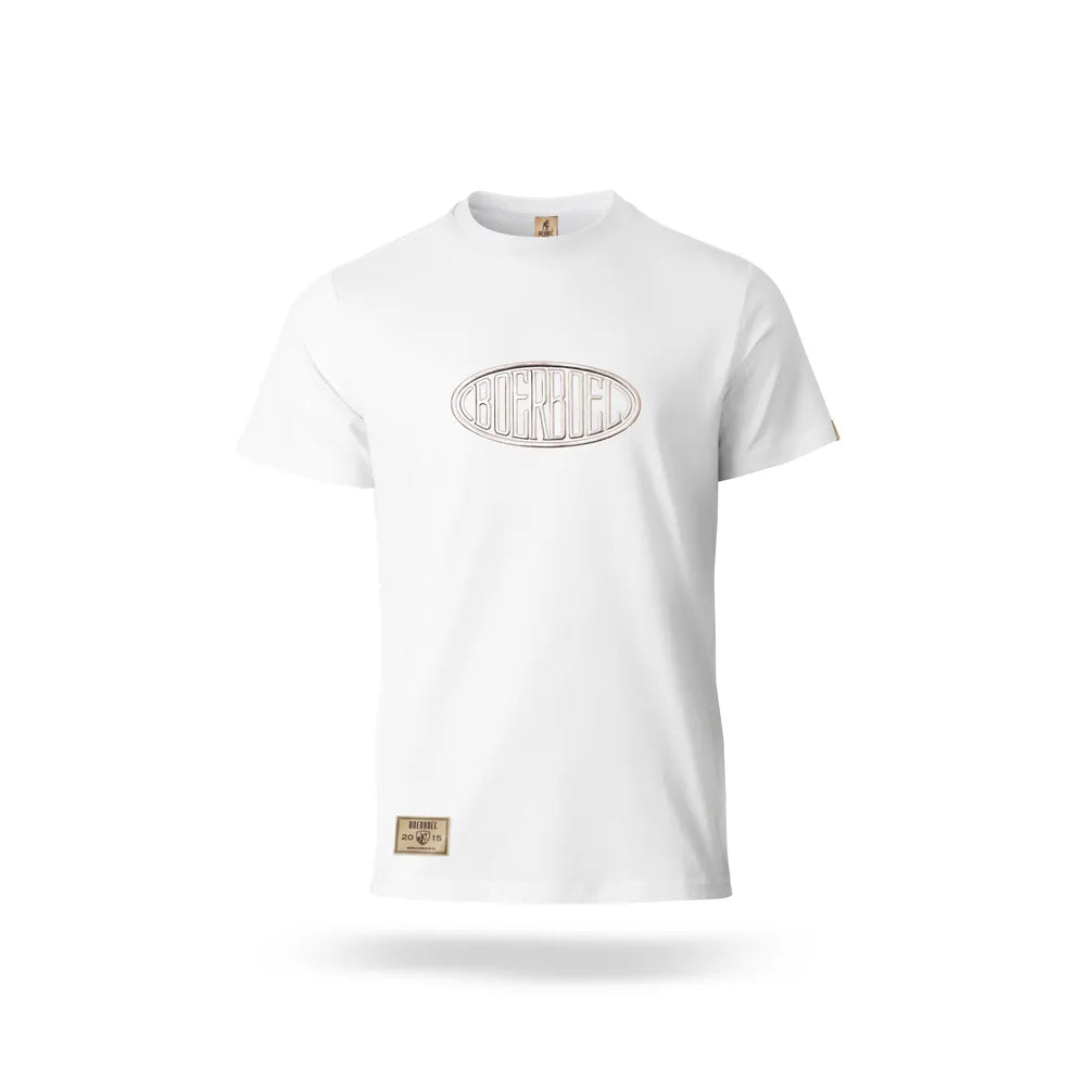 Men's T-Shirt Metallic Puff Print White "Boerboel" image 0