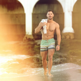 Men's Swim Shorts Turquoise Stripe image 2