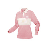 Ladies L/S Rugby Jersey - Pink & Stone