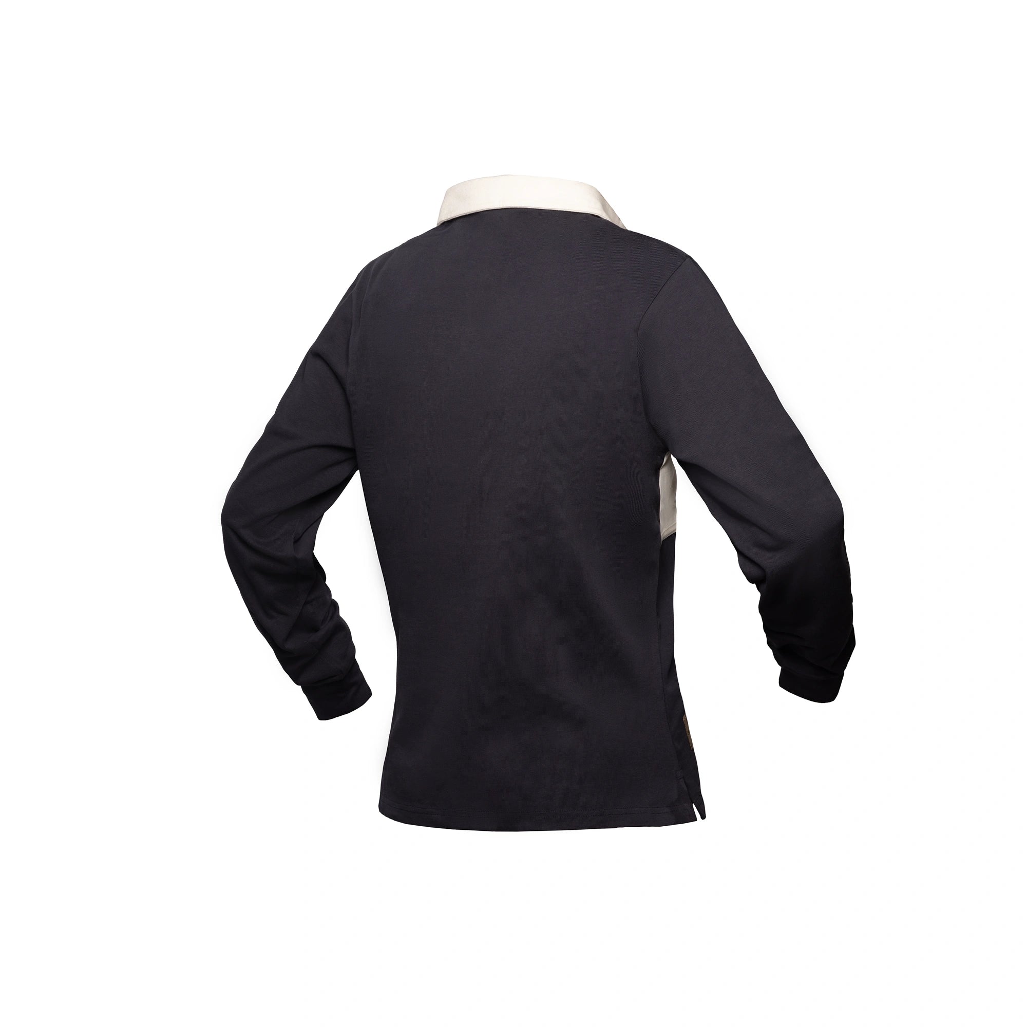 Ladies L/S Rugby Jersey - Navy & Stone
