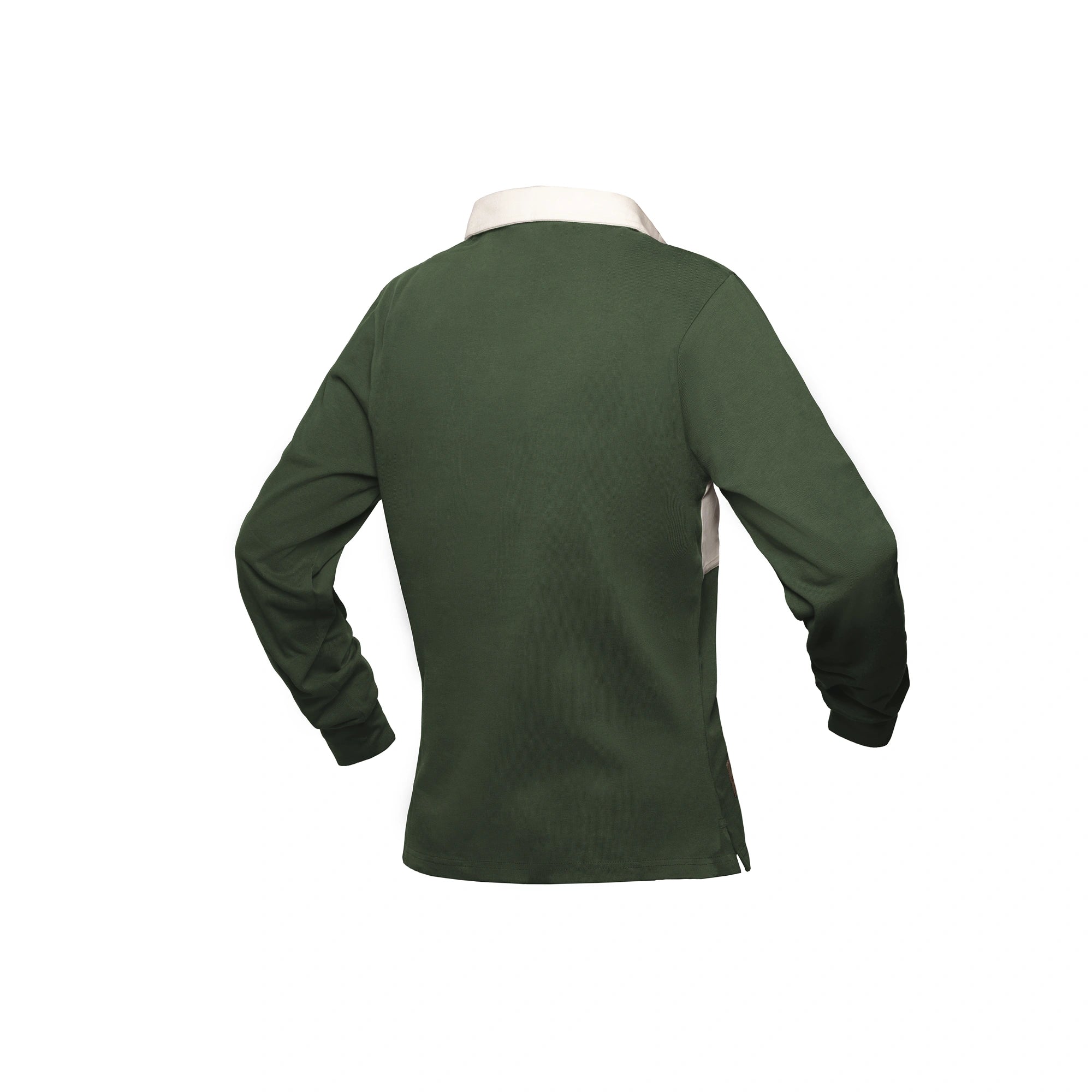 Ladies L/S Rugby Jersey - Green & Stone