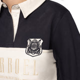Ladies L/S Rugby Jersey - Navy & Stone
