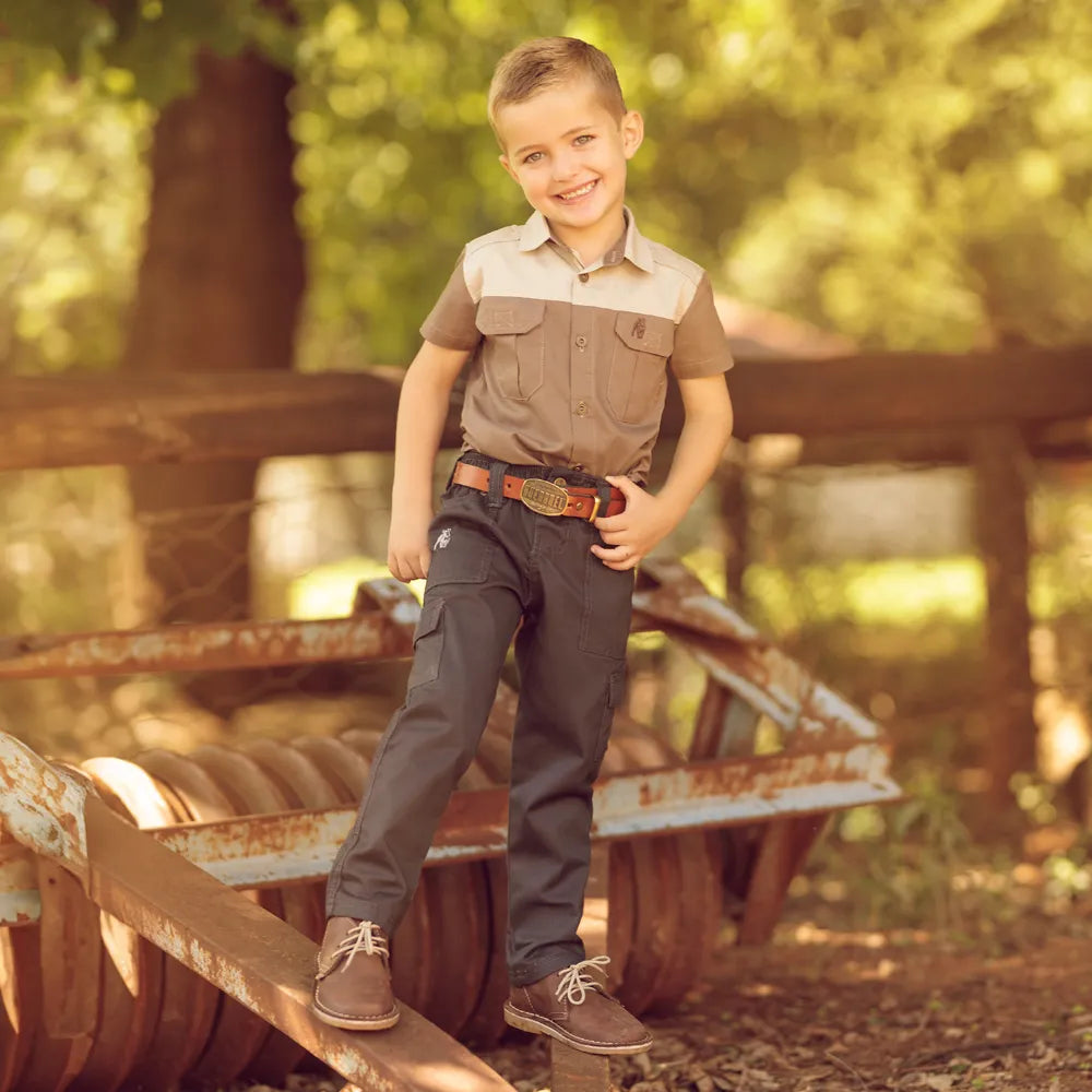 Kids Cargo Trouser Charcoal image 2