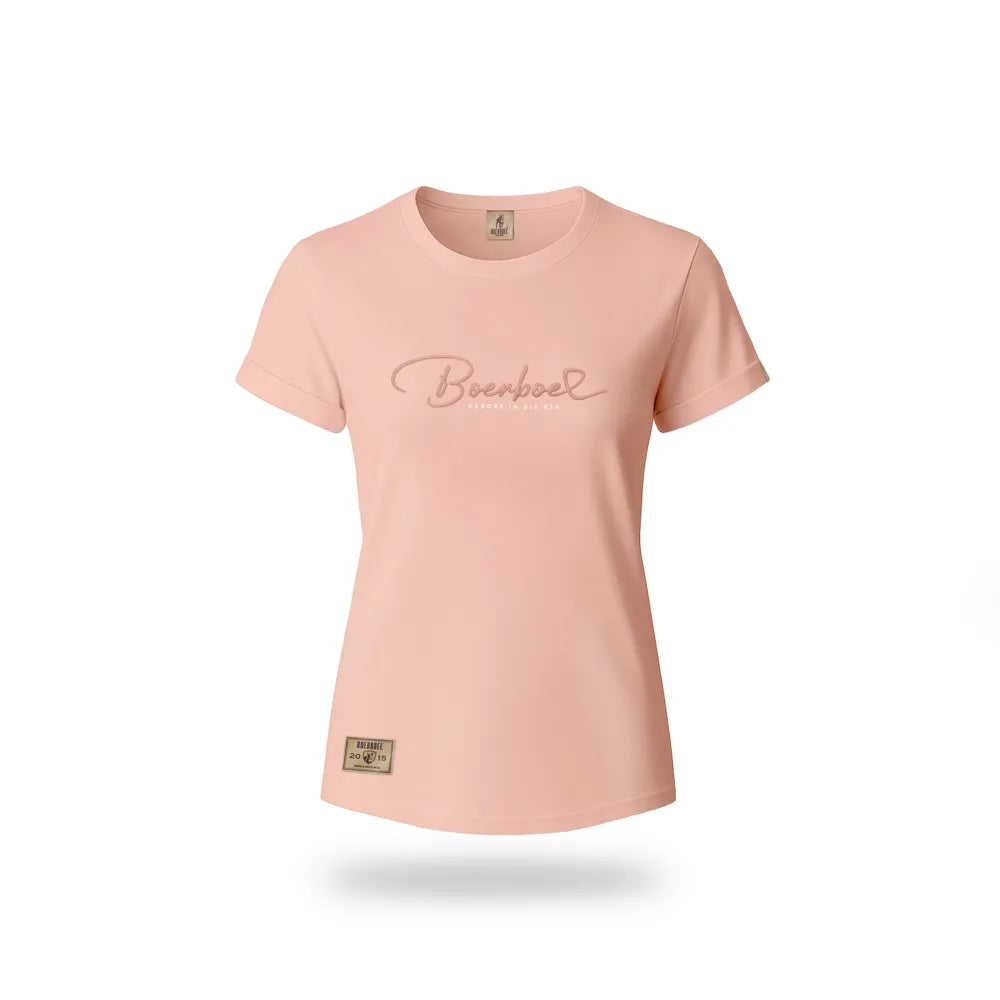 Ladies T-Shirt Printed Light Pink Cansa "Boerboel" image 0