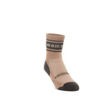 Ladies Short Outdoor Cotton Sock Khaki & Charcoal "Wys" image 0