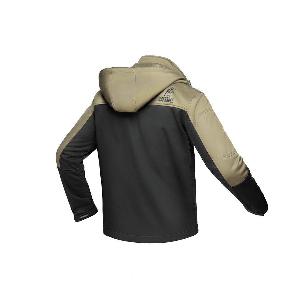 Men's Soft Shell Jacket Black & Olive image 1