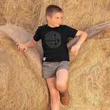 Kids T-Shirt Bevel Print Black image 2
