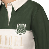 Ladies L/S Rugby Jersey - Green & Stone