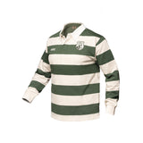 Men's L/S Rugby Jersey - Green & Stone Stripe
