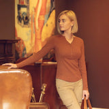 Ladies L/S Wayfare Top Tan image 2