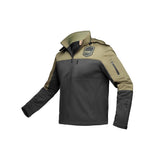Men's Soft Shell Jacket Black &amp; Olive image 0