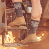 Men's Long Outdoor Cotton Sock Charcoal &amp; Grey "Wys" image 1