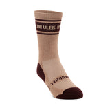 Ladies Long Outdoor Cotton Sock Khaki &amp; Tobacco "Wys" image 0